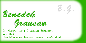 benedek grausam business card